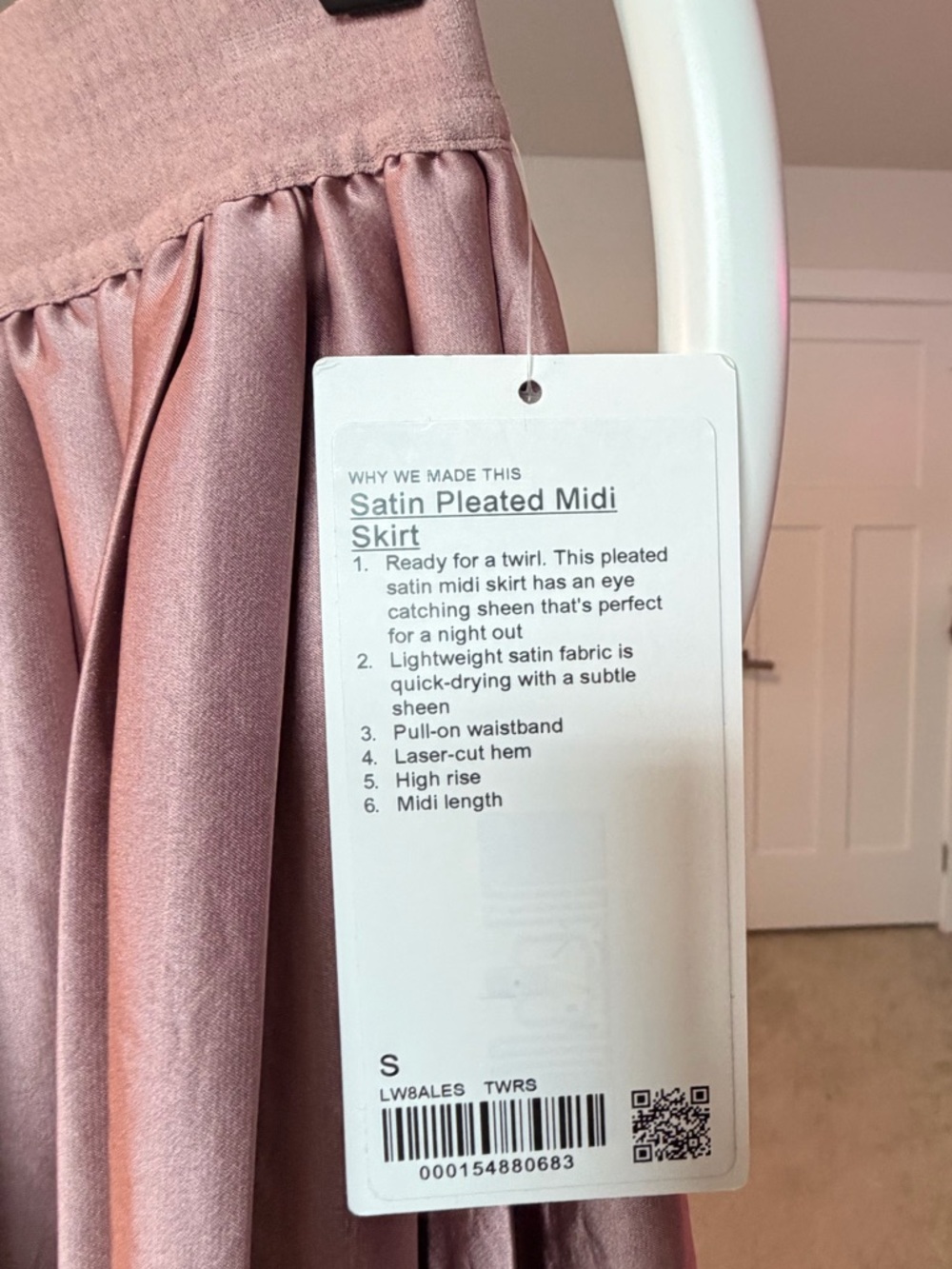 Lululemon Satin Pleated Midi Skirt | Size S - Picture 4 of 8